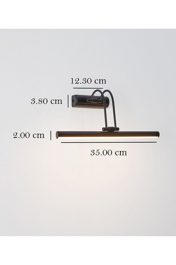 Mat Siyah Gün Işığı (Sarı) Banyo Duvar Ayna Tablo Aydınlatması Flüt Aplik Kuğu Aplik Ledli Aplik - 6