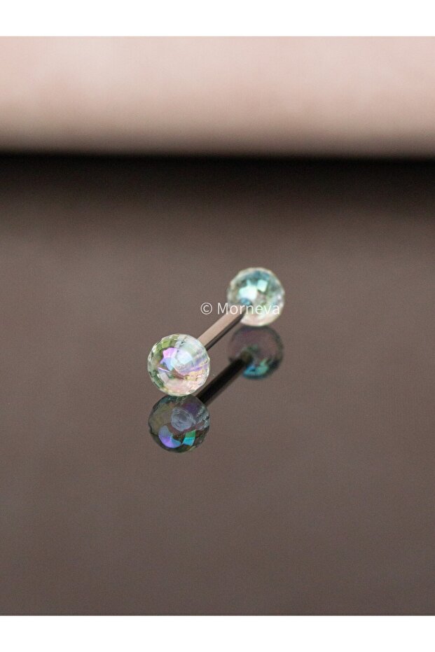 Disko Topu Çelik Dil Piercingi - 1