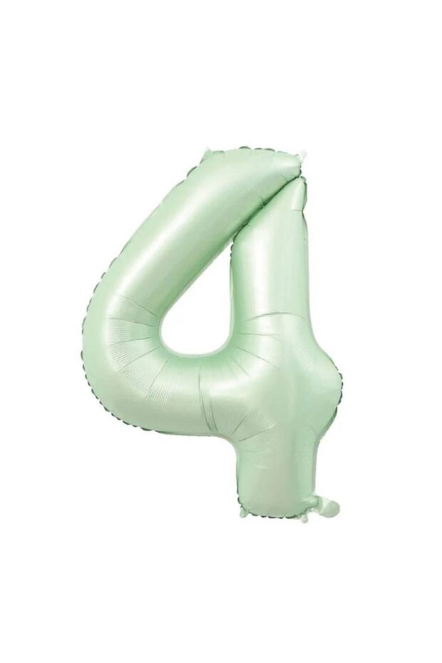 Retro Water Green 4 Number Foil Balloon