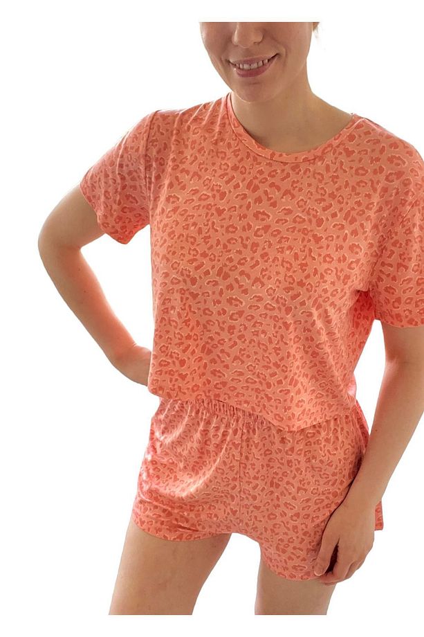 T-Shirt Şort Örme Pijama Takımı - 5