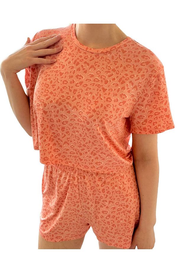 T-Shirt Şort Örme Pijama Takımı - 3