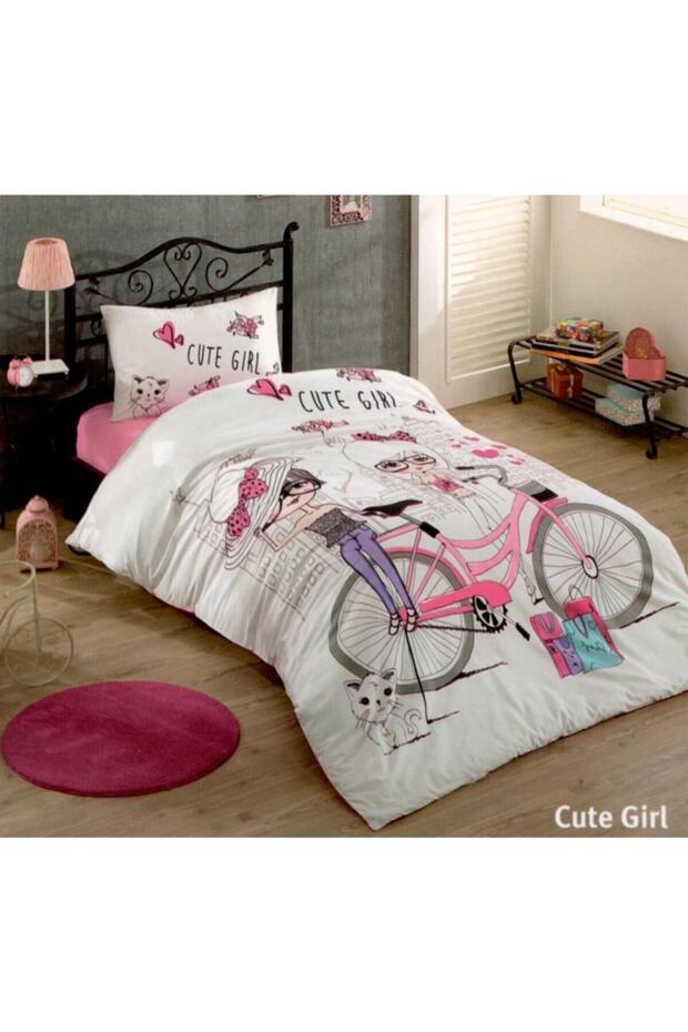 Cute Girls Single Youth Duvet Cover Set