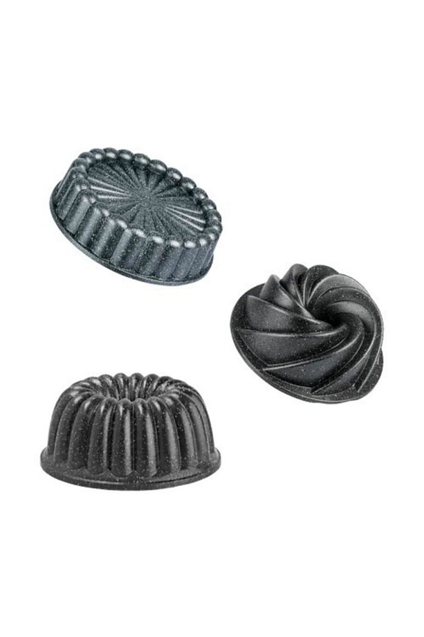 Kek Kalıbı Seti Tart - Dilimli - Rüzgar Gülü Gri Set - 1