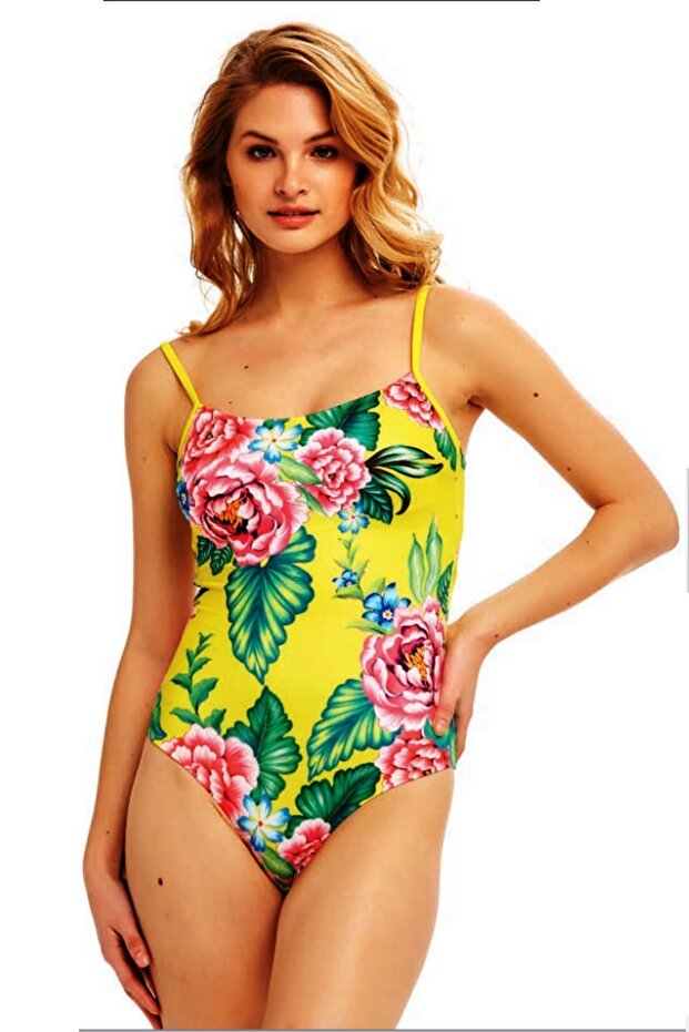 Round Neck Thin Strap Swimsuit