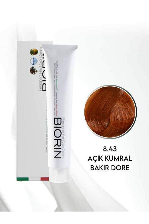 Permanent Hair Color Cream 100 Ml No: 8.43 Açık Kumral Bakır Dore - 1
