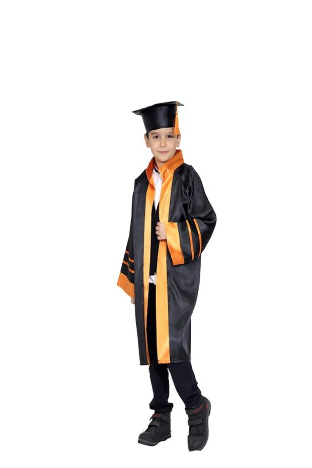 Graduation Cubbesi Primary School Black Orange Stripe