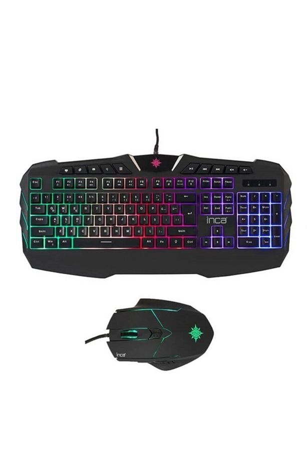 Ruthless Rainbow Efect Gaming Kablolu Klavye Mouse Set Ikg-310 - 1