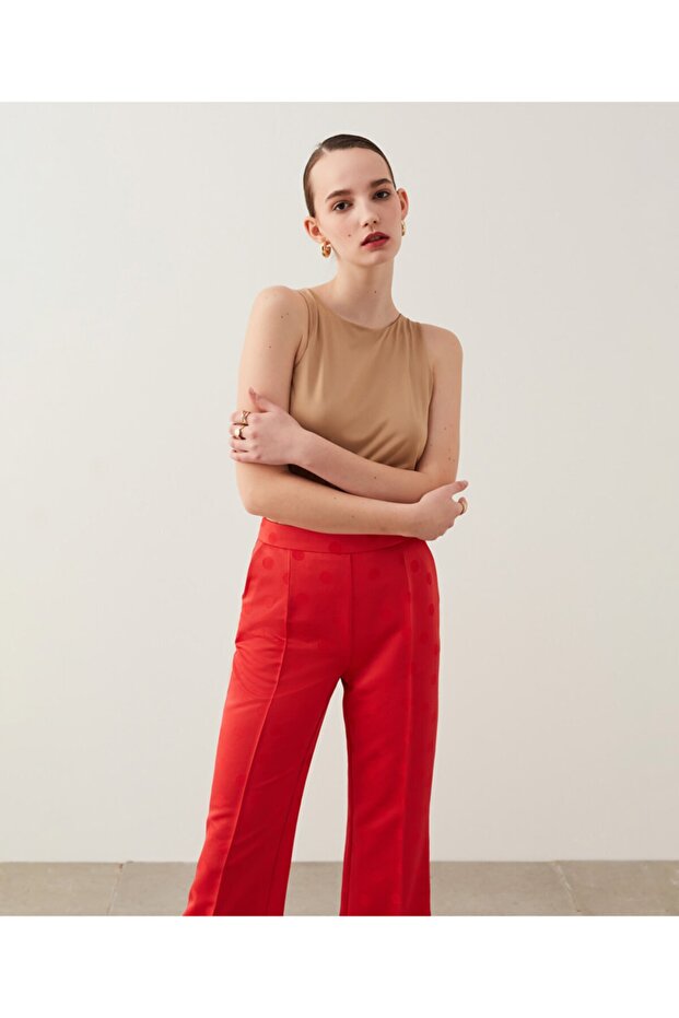 Polka Dot Pattern Trousers - 3