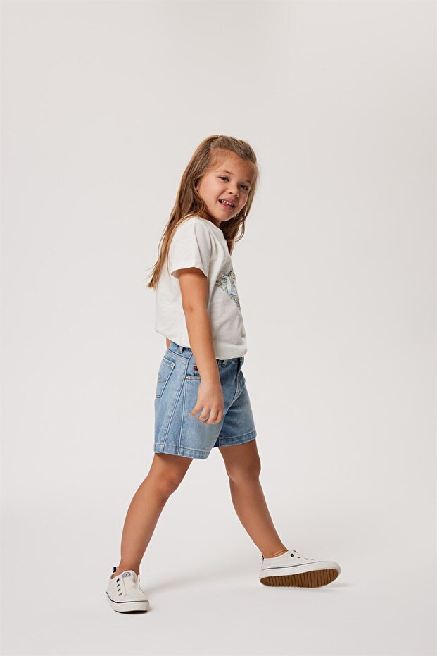 Wave Kız Çocuk Jean Şort Lıght - 2