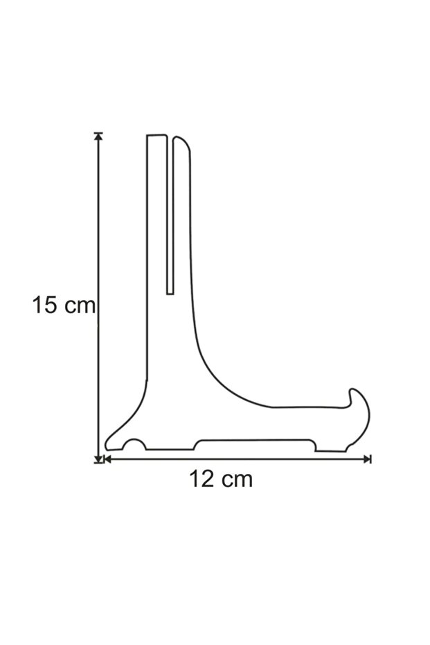 5 Adet Ahşap Çerçeve Tabak Teşhir Ayağı Standı Sergi Ayak - 2