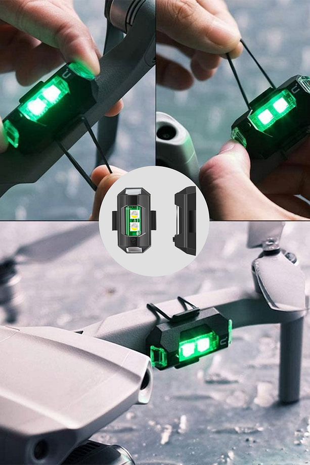 2 Adet 7 Renk 30 Mod Bisiklet Motor Drone Çakar Lamba, Bisiklet Işığı, Motor Drone Işık ve Çakar - 4