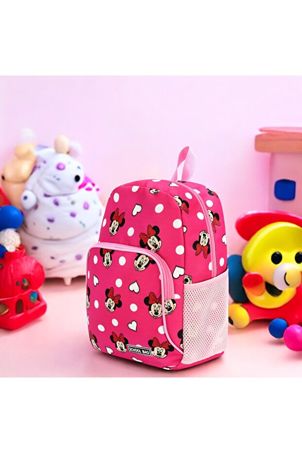 Kindergarten Nursery Daily Use Girls Backpack Waterproof Water Bottle 2 Compartments Preschool