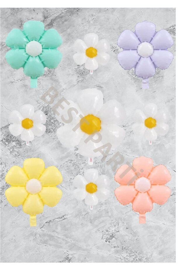 Best Daisy Foil Balloon Set 9-Piece Mixed