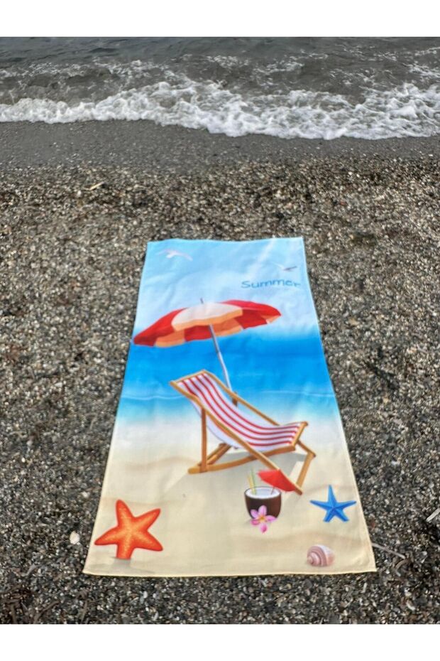 منشفة الشاطئ - تصميم مطبوع - 3
