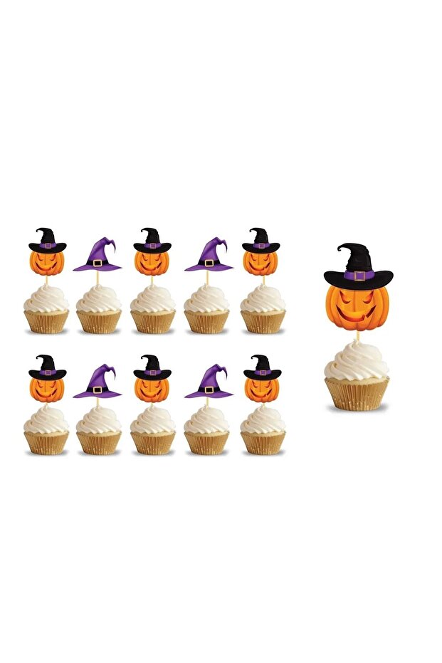 Party Toothpick Halloween Themed 10 Cupcake and Cake Decorations