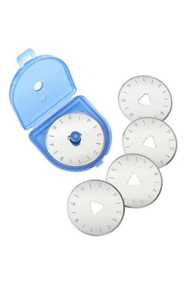 Yuvarlak Kumaş Karton Kesici Yedek Bıçak Rulet 45mm 5 Adet - 1
