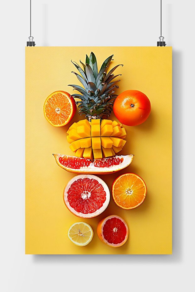 Fruit Patterned Frameless Wall Poster - 1