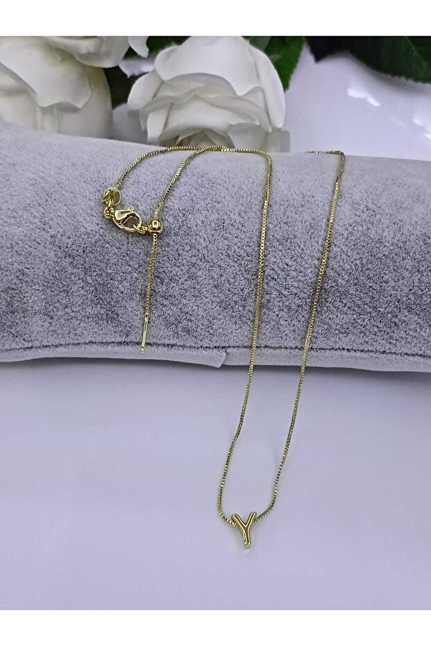 Y HARFLİ ÇELİK KOLYE KARARMAZ PASLANMAZ - 1