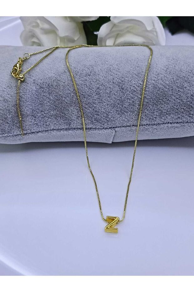 Z HARFLİ ÇELİK KOLYE KARARMAZ PASLANMAZ - 1