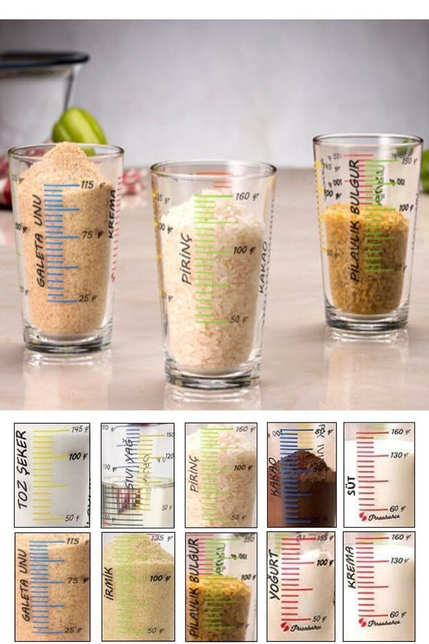 3'lü Ölçü Bardağı Seti - 1