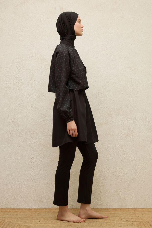 3 részes széldzseki hidzsáb fürdőruha szett - logó - 4