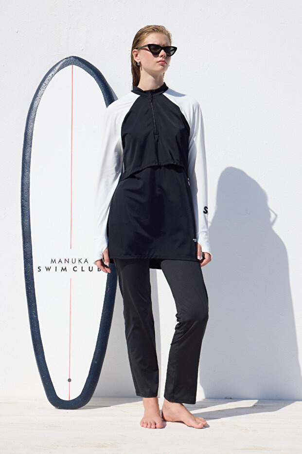 FINGERDICHTE BADEANZUG SCHWARZ - 1