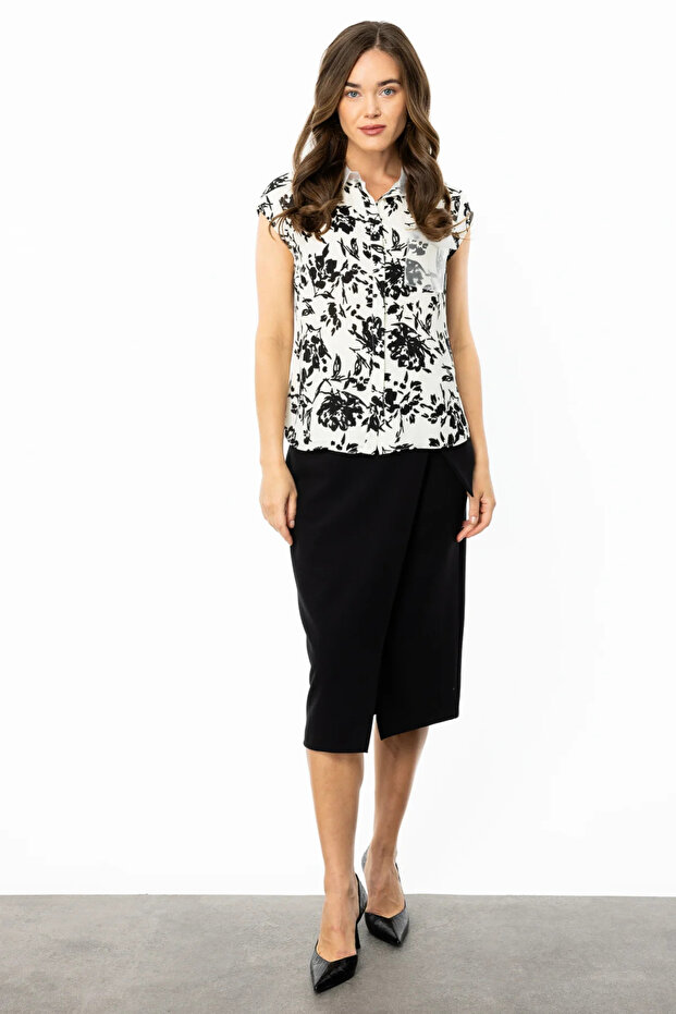 Ecru Patterned Shirt - 3