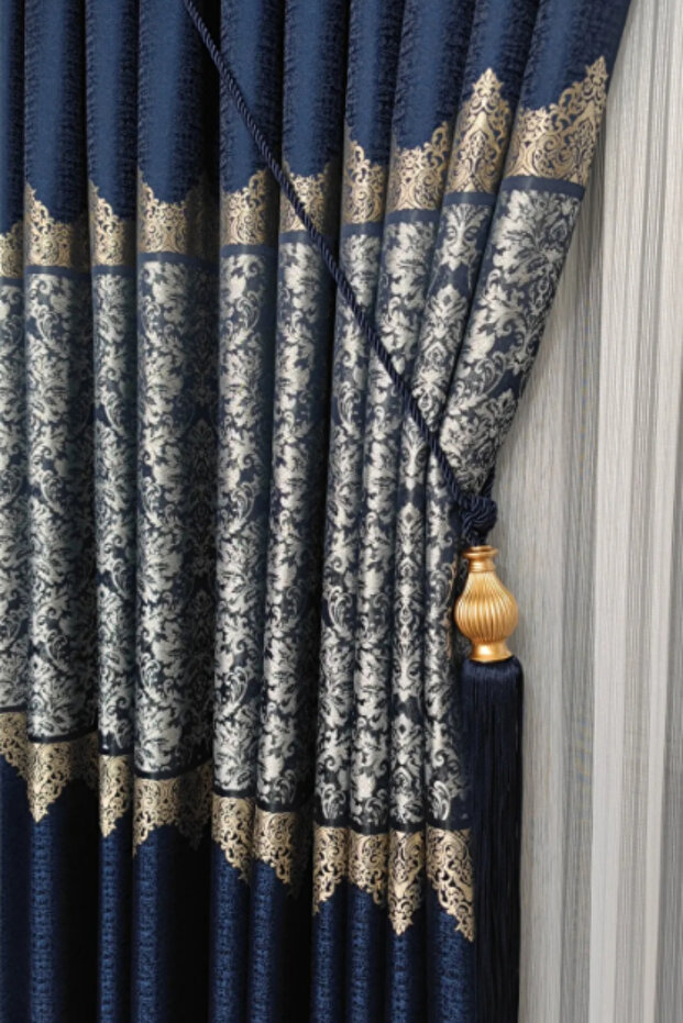 Özgün Perde Şık Desenli Pano Fon Perde (Tek Kanat) - 1