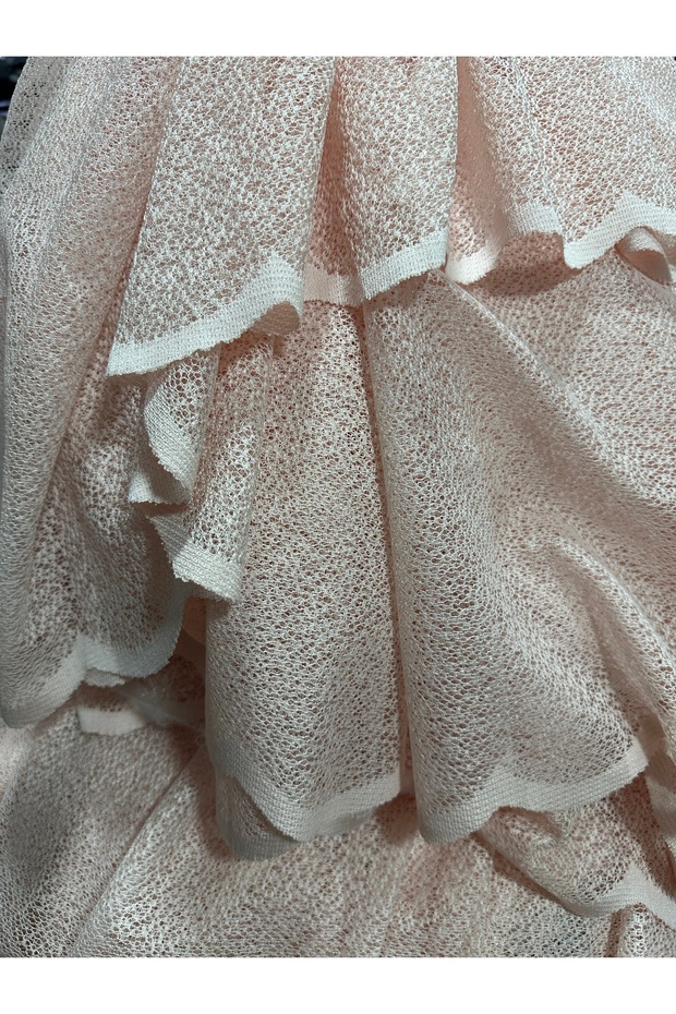 Tül | Pembe | 1 x 2,5 Pileli | Kornişli | Tek parça | Hazır - 4