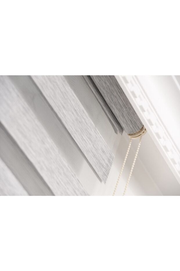 Network Awm Düz Gri Zebra Perde - 4