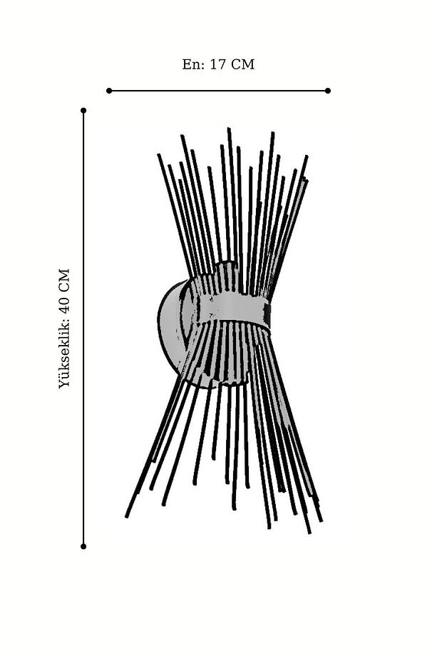 Kirpi Siyah Aplik, şık modern, yatak odası,hol,salon - 3