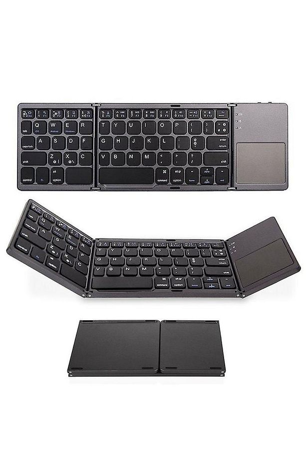 Mini Katlanır Klavye Bluetooth Touch Pad Katlanabilir Kablosuz - 1