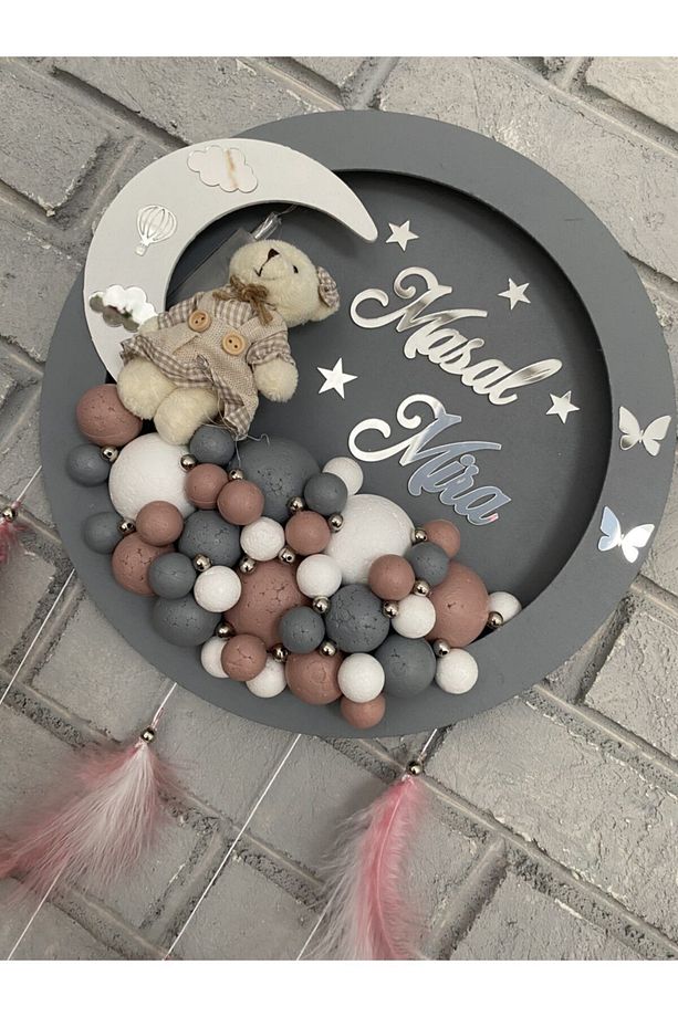 31 Cm Led Işıklı Yuvarlak Bubble Bebek Kapı Süsü - 2