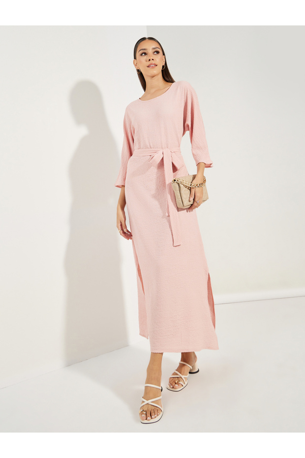 Textured Jalabiya with Side Slit