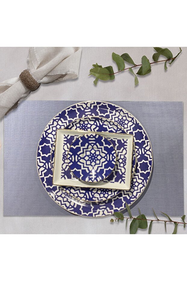Rossa American Placemat Set of 4, Purple and Blue, 30*45 cm
