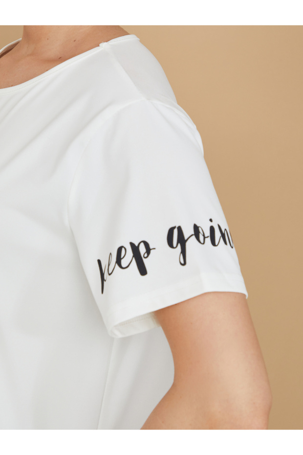 Keep Going Slogan Back Mesh Panel Top - 3