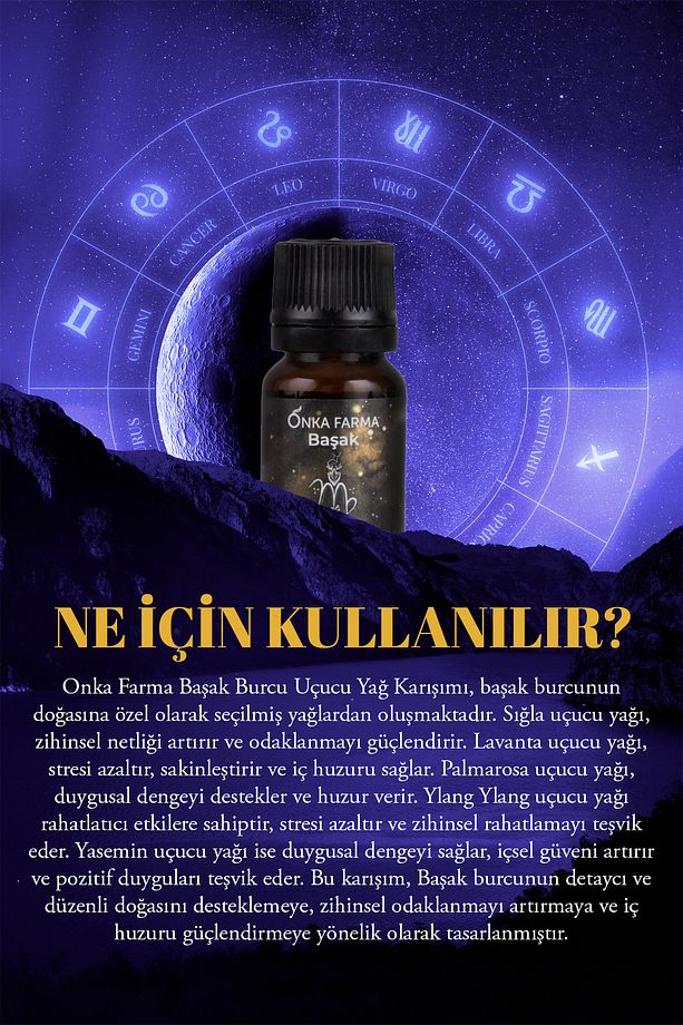 Onka Farma Başak Burcu Uçucu Yağ Karışımı 10 ml - Burç Serisi Aromaterapi - 5