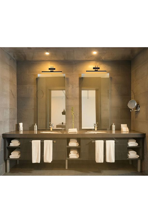 Mat Siyah Gün Işığı (Sarı) Banyo Duvar Ayna Tablo Aydınlatması Flüt Aplik Kuğu Aplik Ledli Aplik - 1