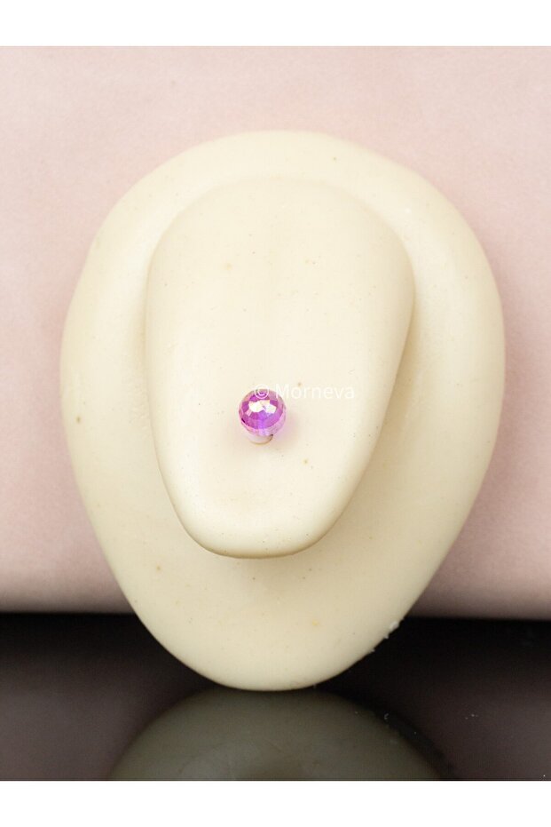 Disko Topu Çelik Dil Piercingi - 3