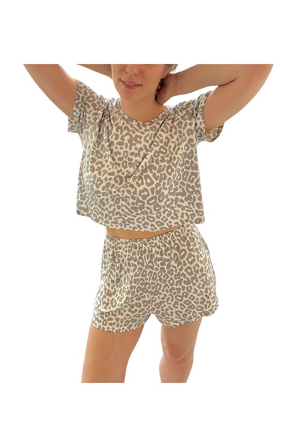 T-Shirt Şort Örme Pijama Takımı - 2