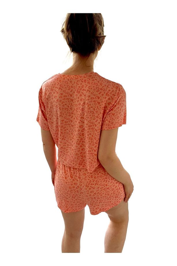 T-Shirt Şort Örme Pijama Takımı - 6