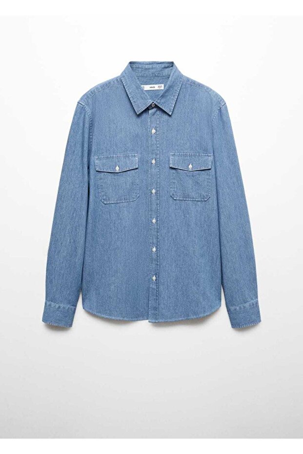 Cepli Denim Gömlek Ceket - 3