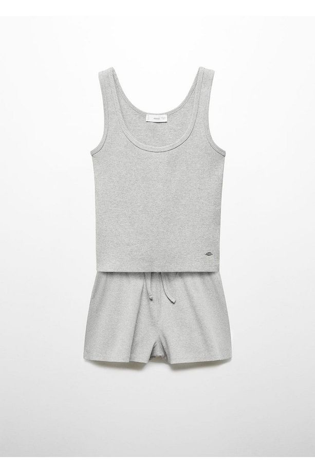 Pamuklu şort pijama takımı - 3