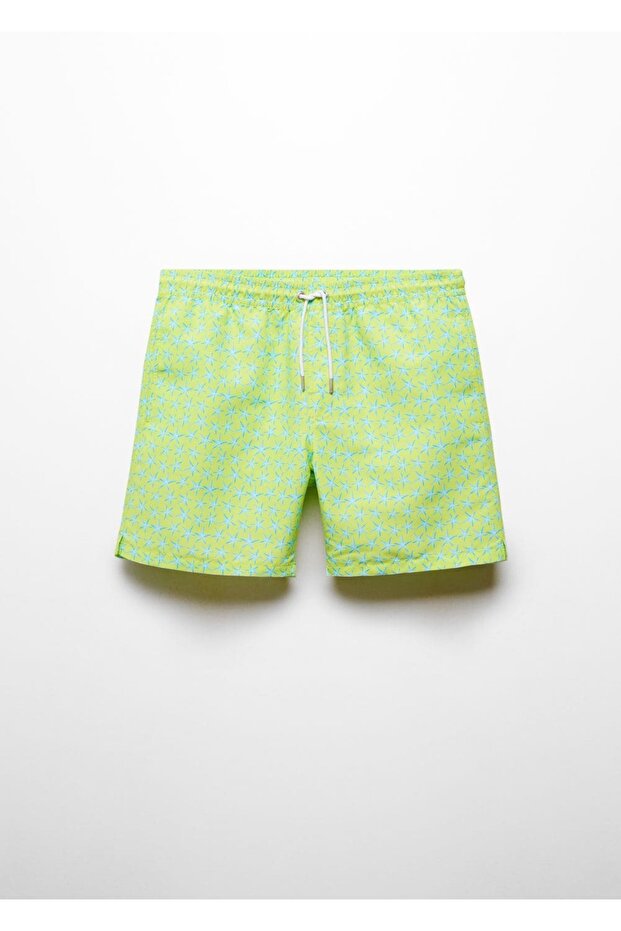 Geraffter Badeanzug mit Sternmuster - 3