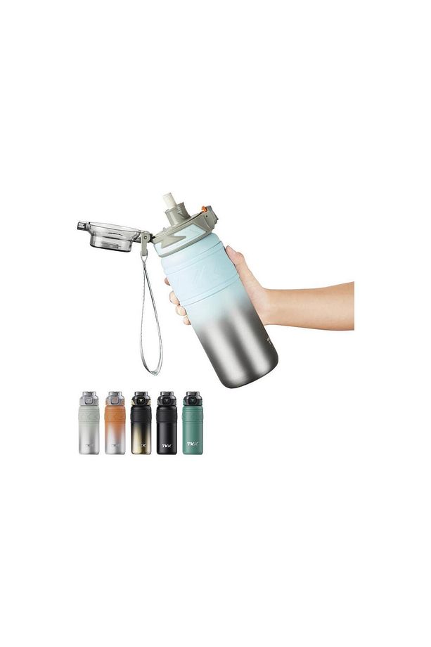 TKK Paslanmaz Çelik Termos Matara 500 ML Pipetli ve Pipetsiz Kullanım (Karışık Renk 1 Adet) - 1