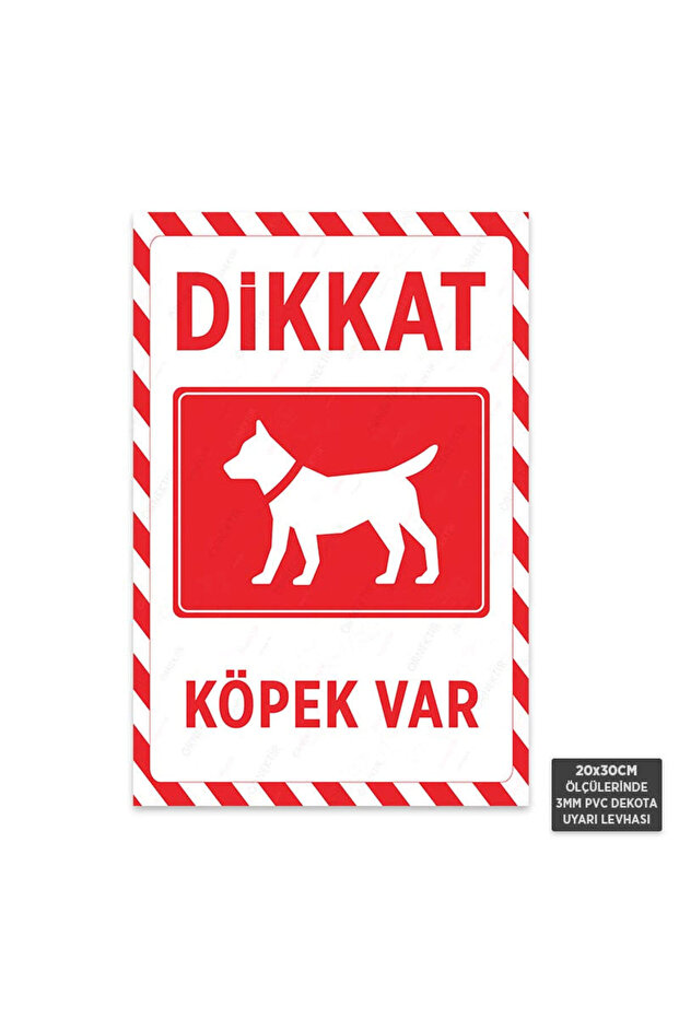 U1133 - Caution Dog Dekota Warning Sign (20X30Cm)