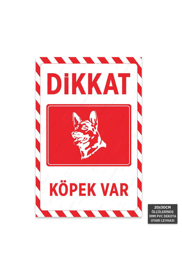 U1141 - Caution Dog Warning Sign Dekota (20X30Cm)
