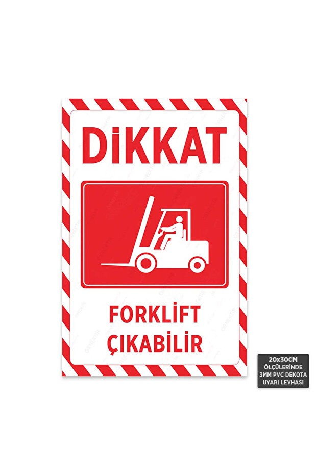 U1022 - Forklift Exitable Dekota Warning Sign (20X30Cm)