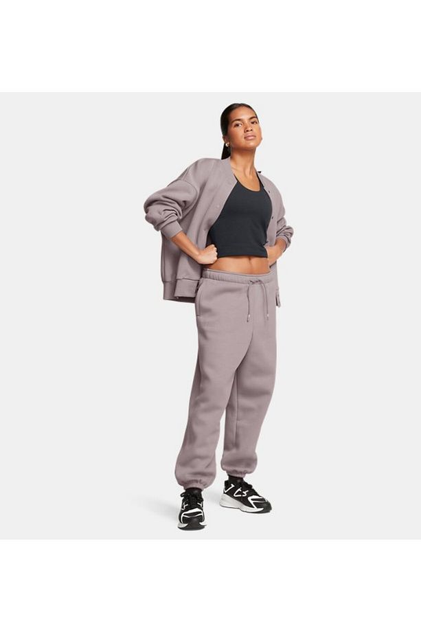 Kadın UA Icon Fleece Oversized WM Pantolon 1386503-015 - 4