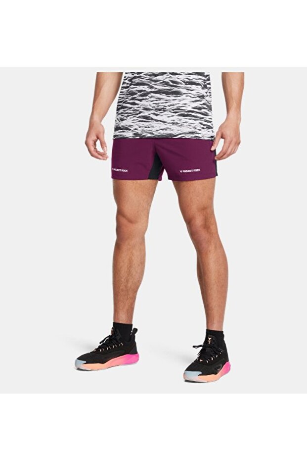 Men's Ua Project Rock Ultimate 5Inch Shorts 1384217 -505